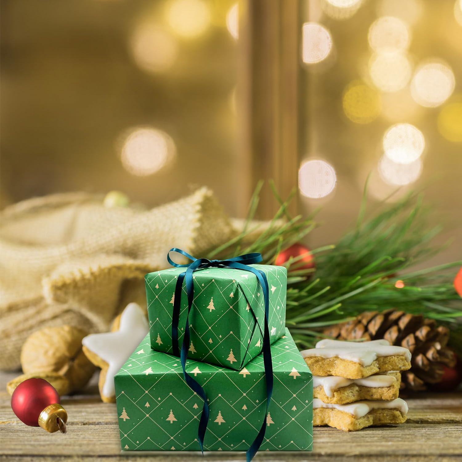 Kraft Gift Wrapping Paper Roll: Kerst Inpakpapier Recyclebaar