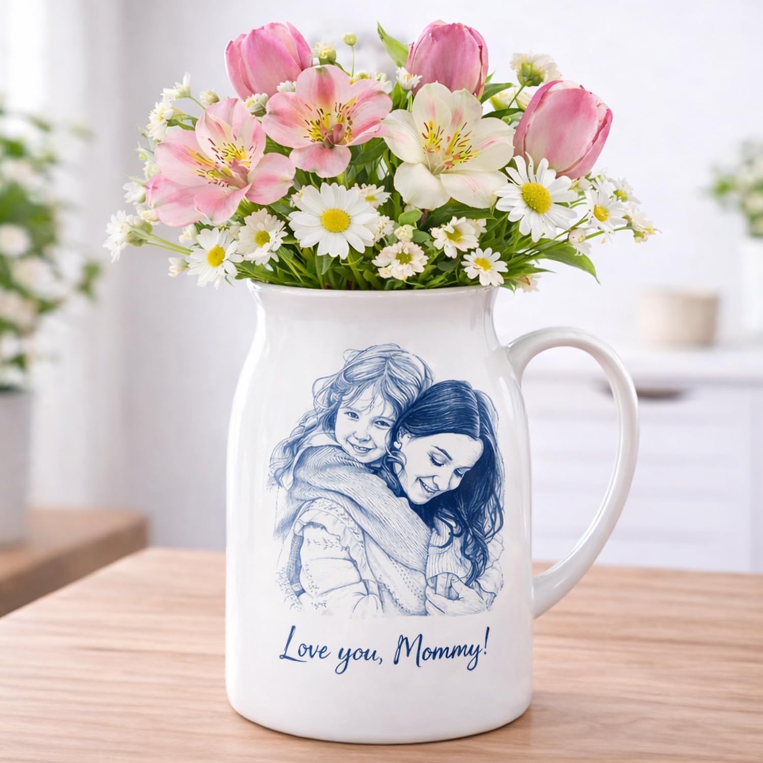 Personalized to My Daughter Vase, Custom Mothers Day Flower Vase for Daughter, for Daughters, New Mom Gift for Daughters, The Only Thing Better Than Being Your Mother — view 14