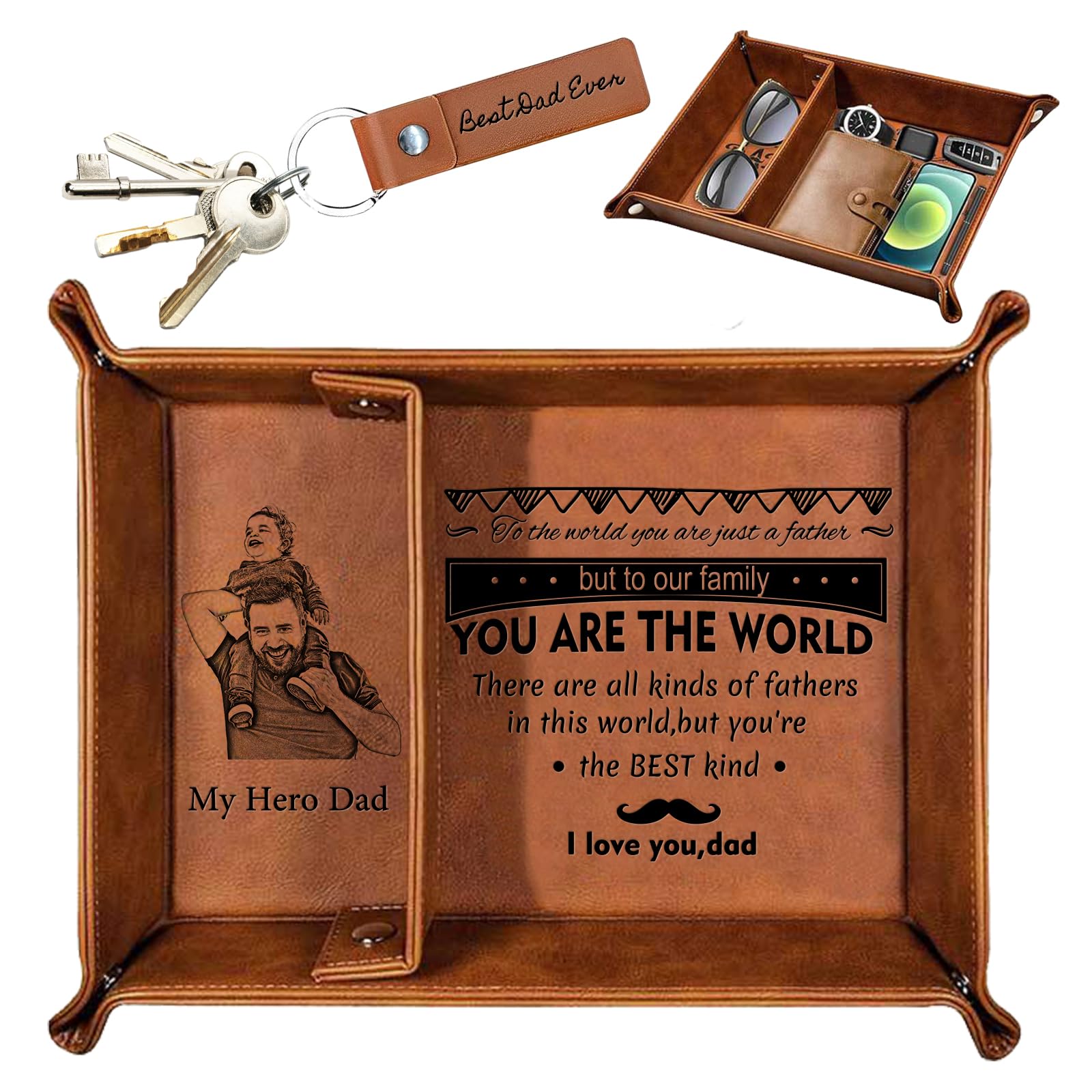Amazon.com: Gifts for Dad Fathers Day Personalized Valet Tray for