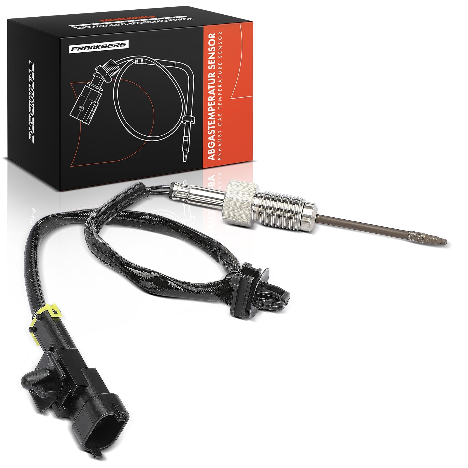 Frankberg Sensore temperatura gas di scarico Sensore gas di scarico 2-Poli Compatibile con i30 FD i30 Station Wagon GD Cee'D Sportswagon JD Carens IV iX20 JC Replace# 392212A860