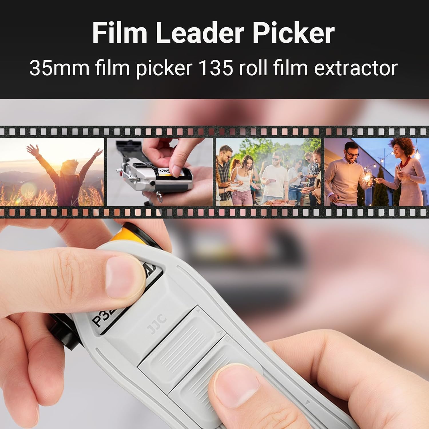 Extracteur de film 35mm, 135 Leader Film Retriever Picker, 35mm Film Extractor Tools for 35mm Cassettes Safe Films with Lanyard (No Film Included)