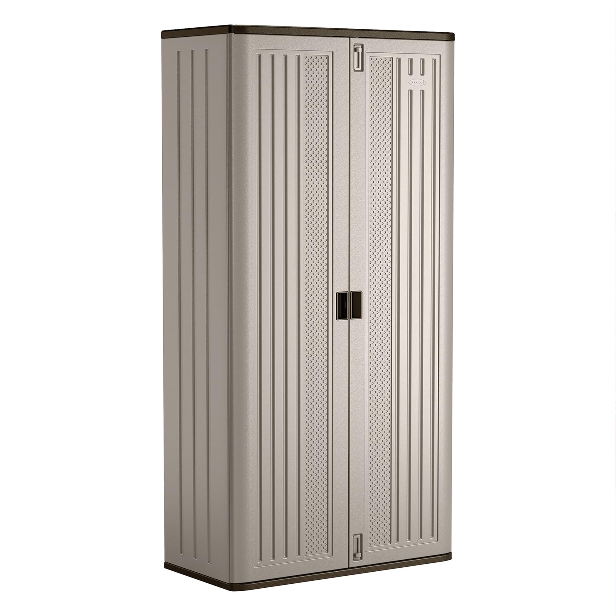 Suncast Mega Tall Storage Cabinet for Garage Organization - 31 Cu. Ft. Lockable Utility Closet