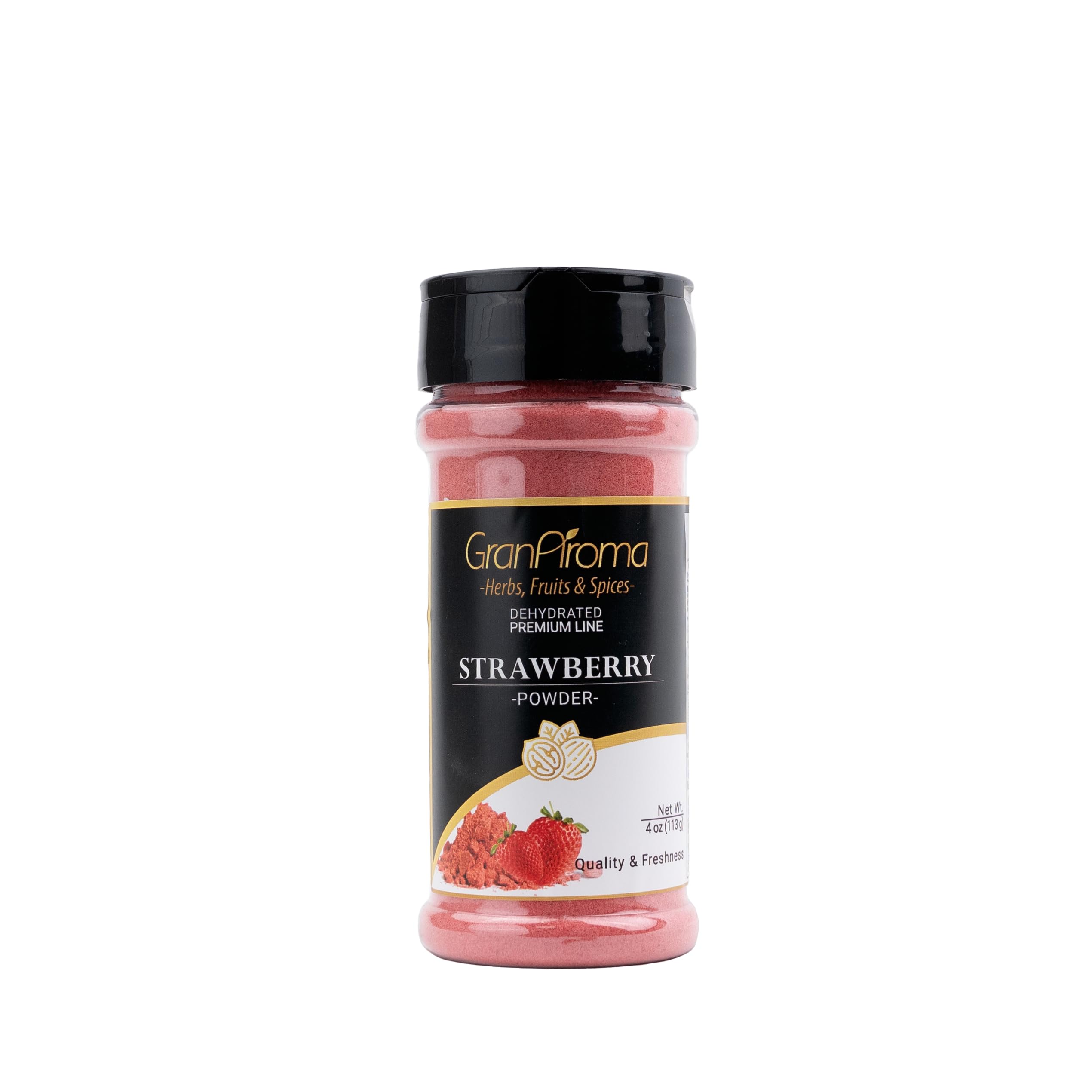 GranAromaStrawberry Fruit Powder, Juicy, Zesty, Perfect for Smoothies, Baking, Desserts, and Beverages (4 Ounce)