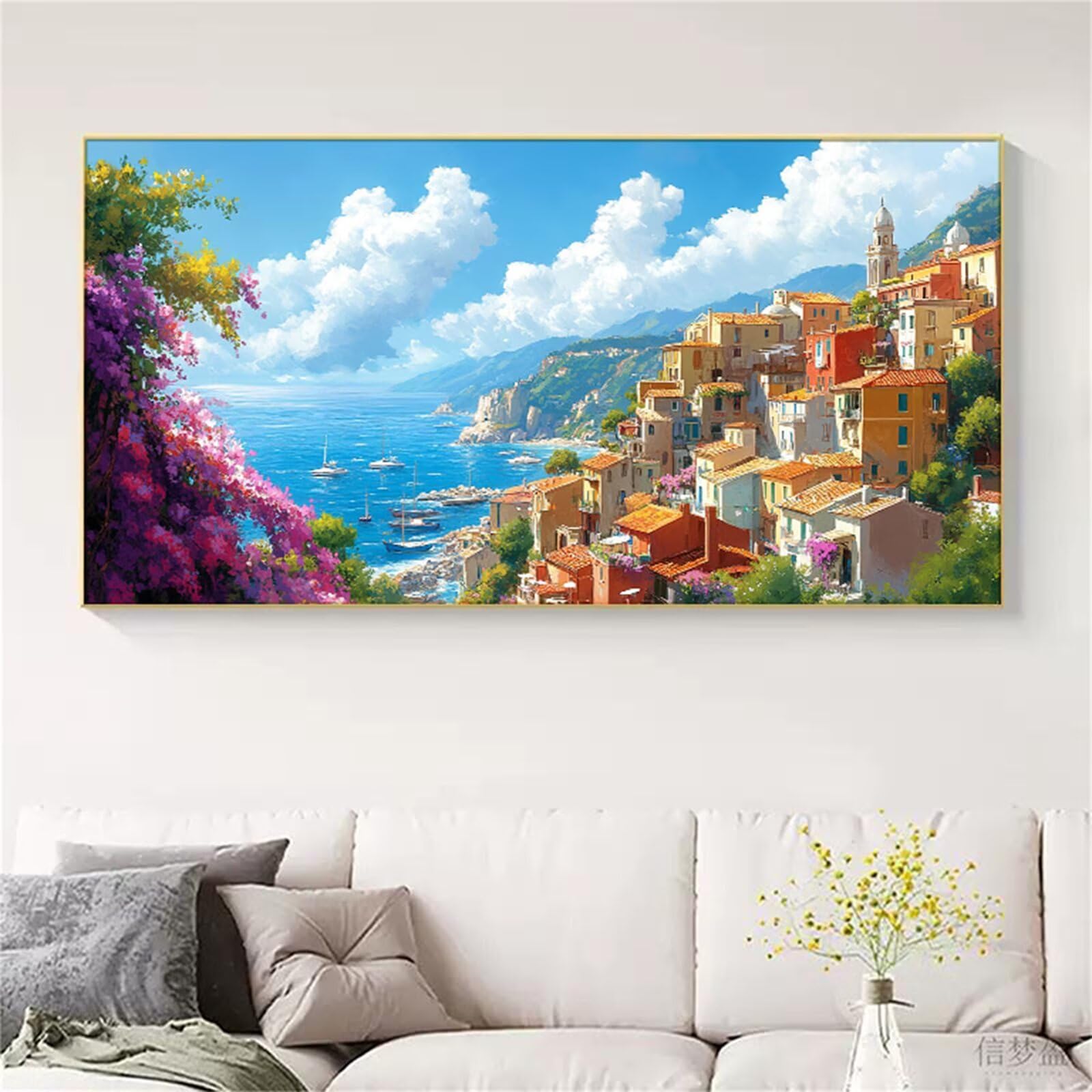 Diamond Painting Morze, 5D Diamond Painting Adult Crafts, Cloud Diamond Painting Cross Stitch Painting, Craft Arts for Christmas Decoration Living Room, Gift 100x200cm D-286