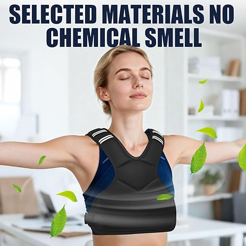 Miniatura 4 de Ragebby - Chaleco con peso ajustable para mujeres y hombres, 4-10 libras12-18 libras Chaleco con 6 pesas de arena de hierro, chaleco de peso con