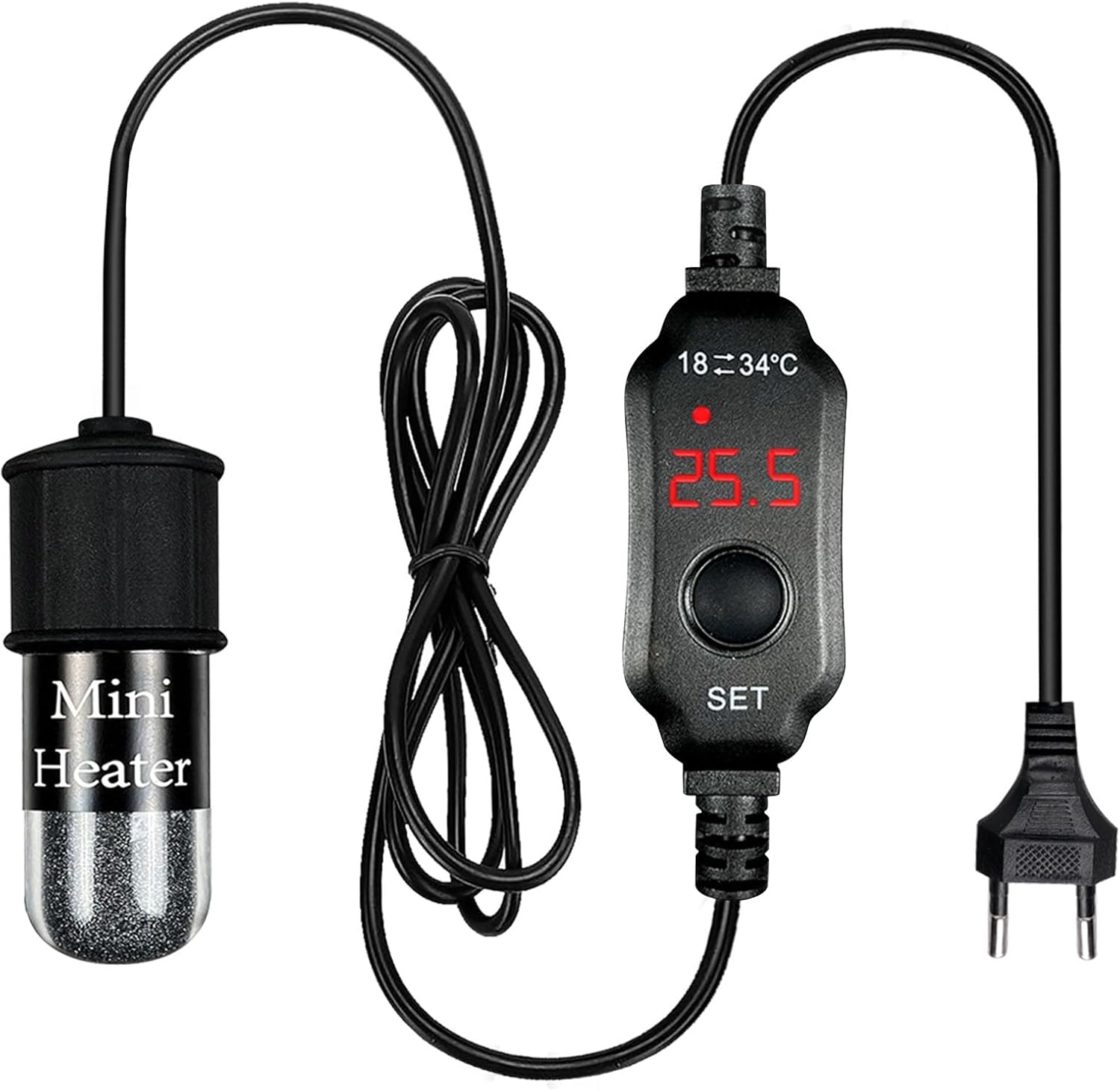 BORDEAG Mini Aquarium Heizer, 30W USB Aquarium Heizstab mit LED Display, Externer Temperaturregler Aquarium Heizstab, Mini Heizstab Aquarium, Aquarium Heizer für 7L Aquarien, Fische BORDEAG Mini Aquarium Heizer, 30W USB Aquarium Heizstab mit LED Display, Externer Temperaturregler Aquarium Heizstab, Mini Heizstab Aquarium, Aquarium Heizer für 7L Aquarien, Fische