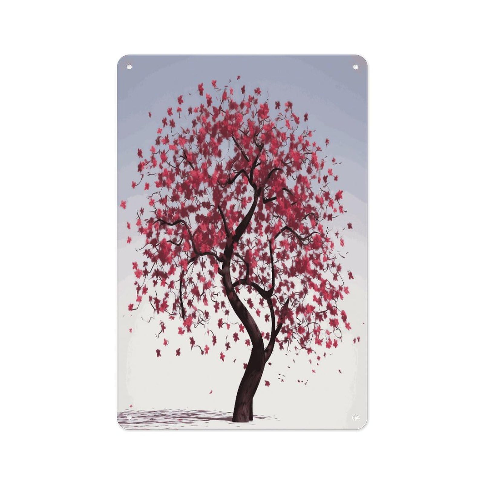 Fekiloot Style Japanese Cherry Tree Wall Decor Metal Signs Tin Signs Poster