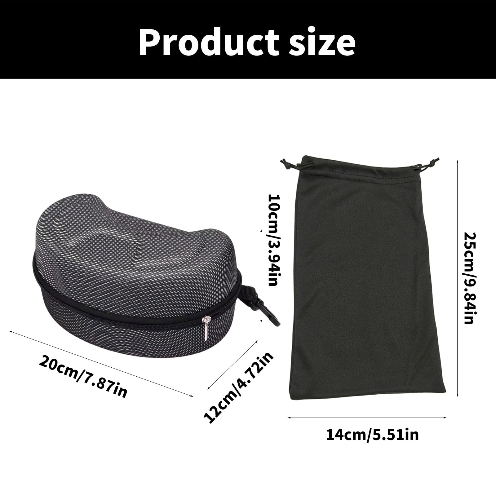 PATIKIL Sac pour lunettes de ski, pochette en microfibre pour lunettes