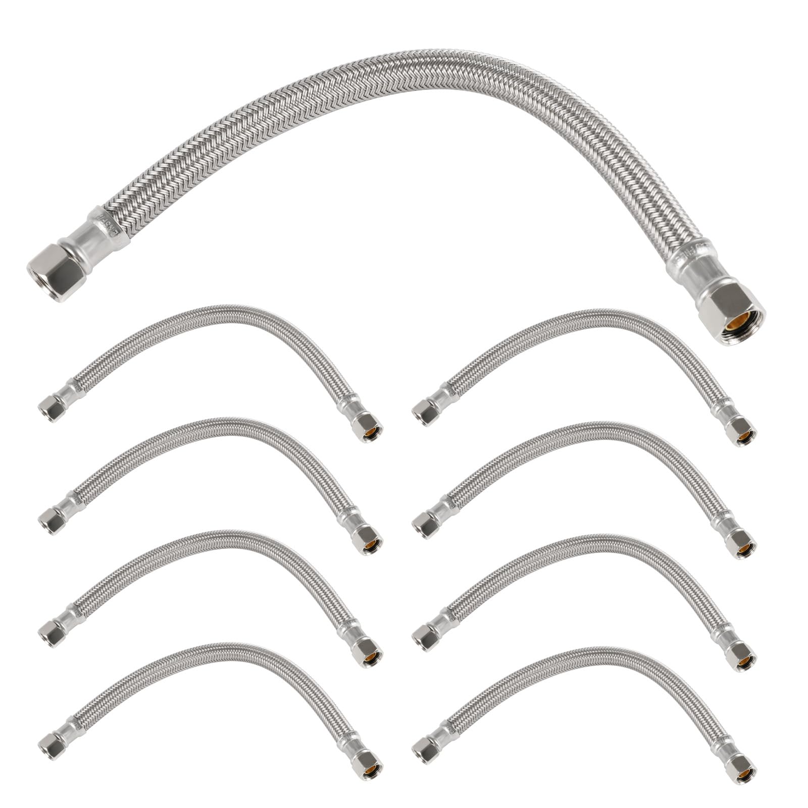 Connecteurs compression EFIELD HOSE120 anti-fuite en polymère tressé pour lave-vaisselle