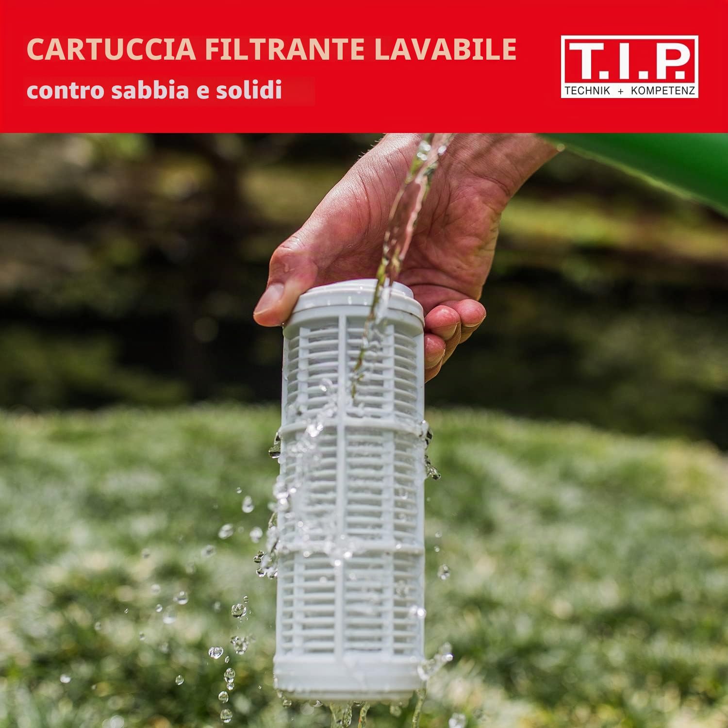 T.I.P. filtro di ricambio per prefiltro 12,7 cm (contro sabbia e solidi, lavabile, ecologico, alto effetto filtrante 250 micron, per pompe) 31053