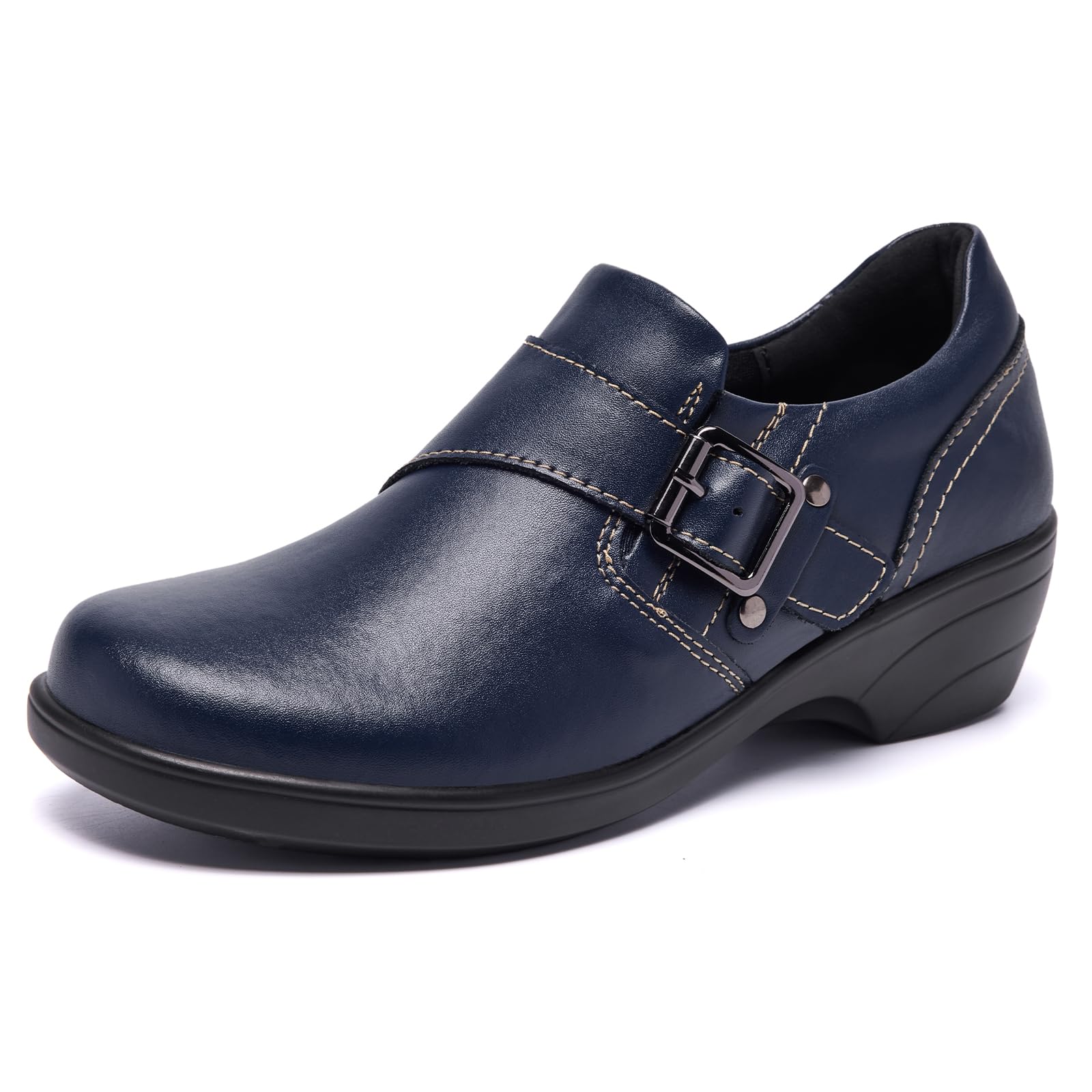 Women's Loafer Comfort Leather Slip On Loafers Business Office Casual Dressy Shoe