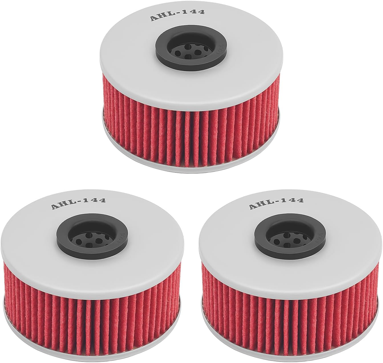 AHL 144 Oil Filter 1L9-13440-91 1L9-13441-11 Compatible with Yamaha XJ750 Maxim 750 1982-1983 (pack of 3)