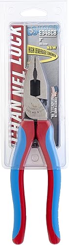 Miniatura 3 de Channellock E348CB Serie E - Alicates combinados de 8 pulgadas con junta XLT y empuñaduras Code Blue