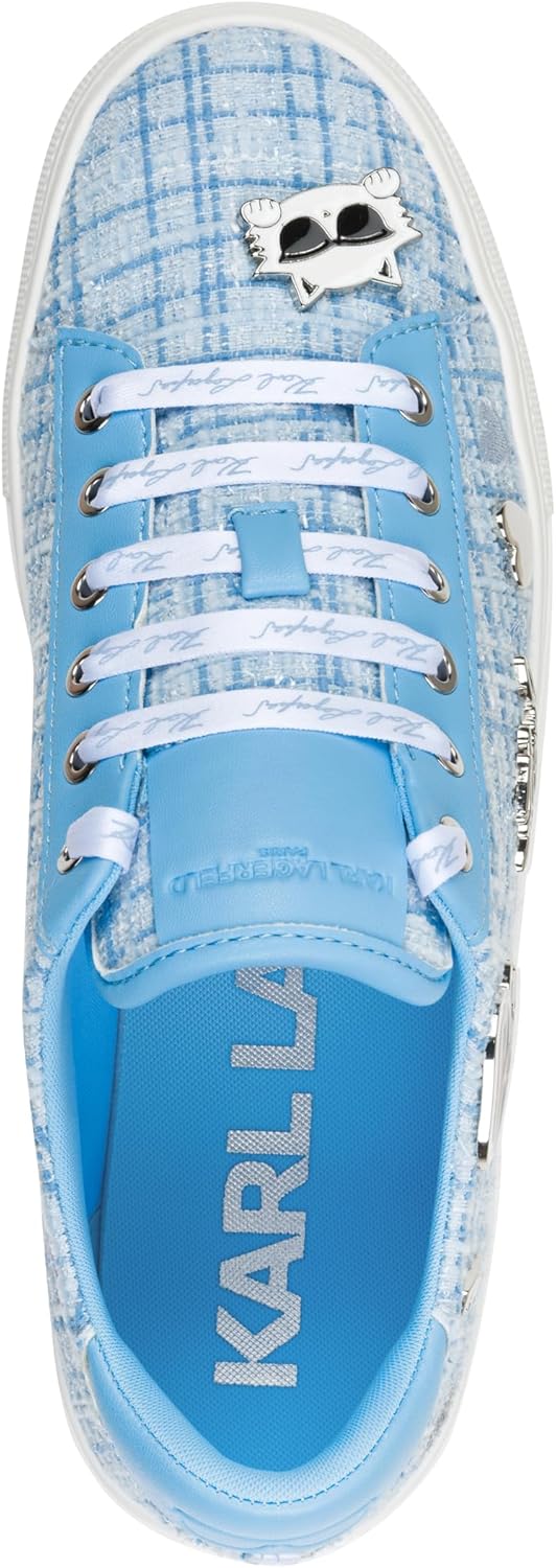 Karl Lagerfeld Womens Cate Sayings Everyday Lace Up Sneaker - Image 4