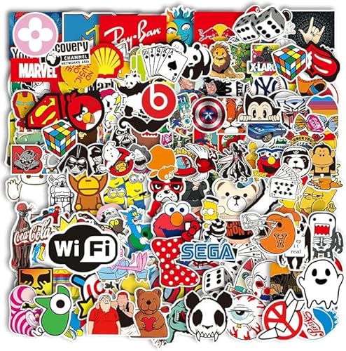 Trendige Aufkleber, 150 Stück Vinly Stickers für Kinder, Teenager, Erwachsene, Coole Aufkleber für Laptop, Skateboard, Gitarre, Reisen, Gepäck, Auto, Fahrrad
