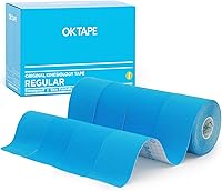 Vista 29 de OK TAPE Cinta de kinesiología de algodón original regular (paquete de 2), cinta atlética terapéutica elástica resistente al agua, sin látex