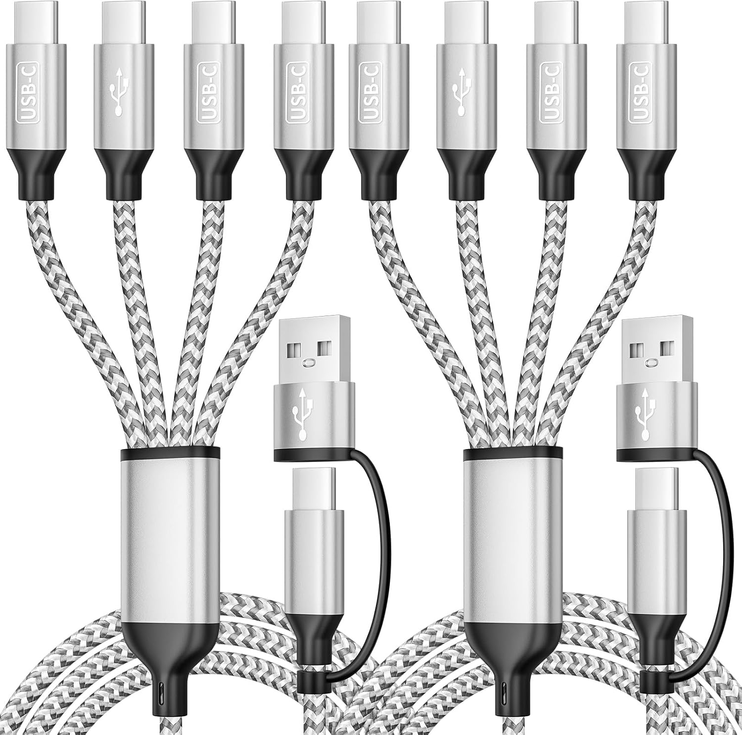 USB C Splitter Multi Charging Cable with 4 USB-C Ports for Multiple Devices