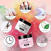 Vista 5 de Monja Polvo acrílico – 4 unidades de 1.06 oz de color profesional de uñas acrílicas para extensión de uñas acrílicas, arte de uñas 3D, polvo