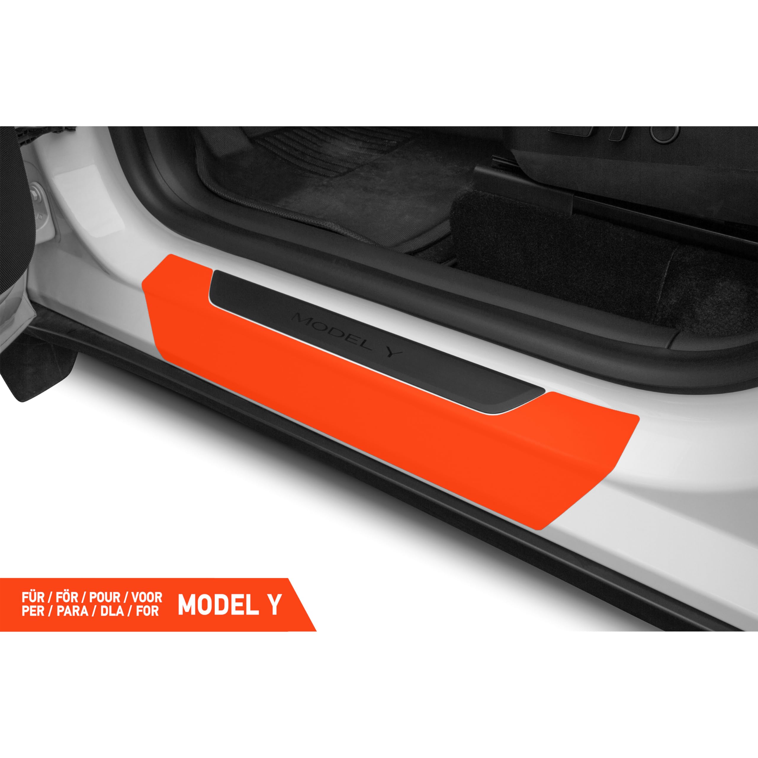 Luxshield Auto Einstiegsleisten Schutz für Tesla Model Y I 2020-2026 - Schutzfolie Autotür Zubehör Zierleisten Lackschutzfolie Transparent