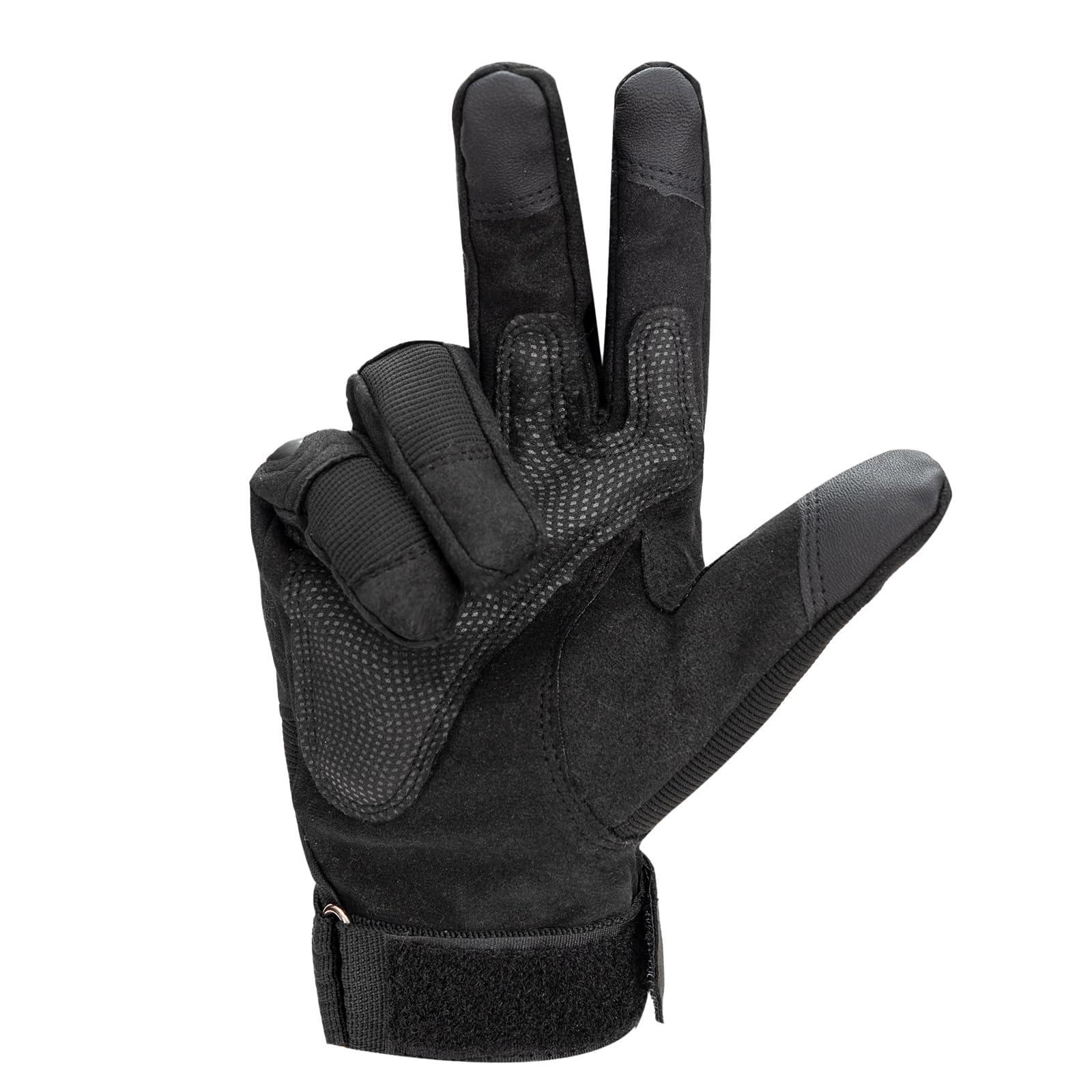 Guantes tácticos negros para hombres y mujeres, para exteriores que requieren destreza, protección, función táctil, ciclismo, motociclismo, escalada en roca y senderismo (XL, negro)
