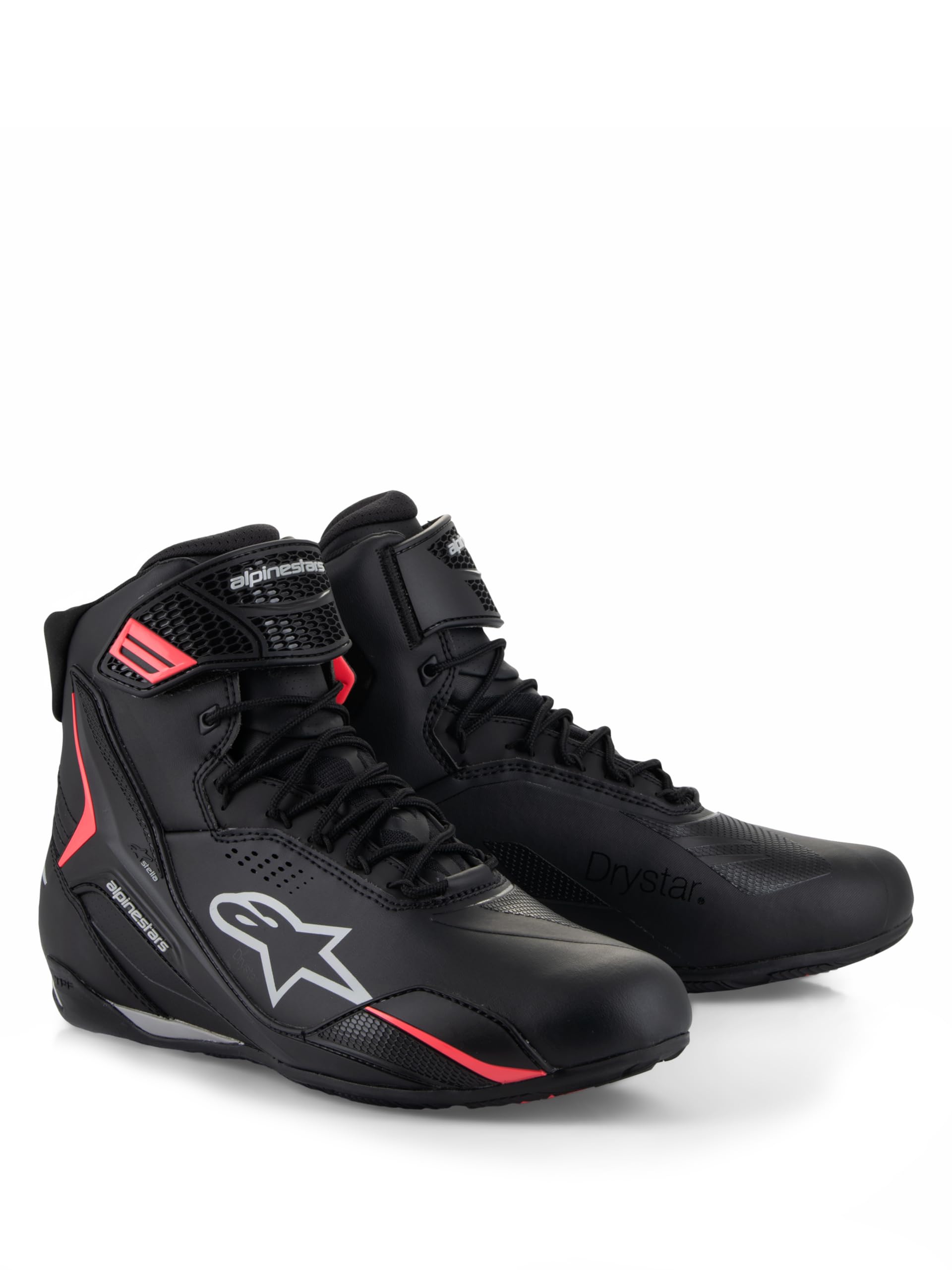 Alpinestars Stella Faster 4 Drystar impermeabile Scarpe Da Moto Da Donna, nero/grigio/pink, 9,5 (42)