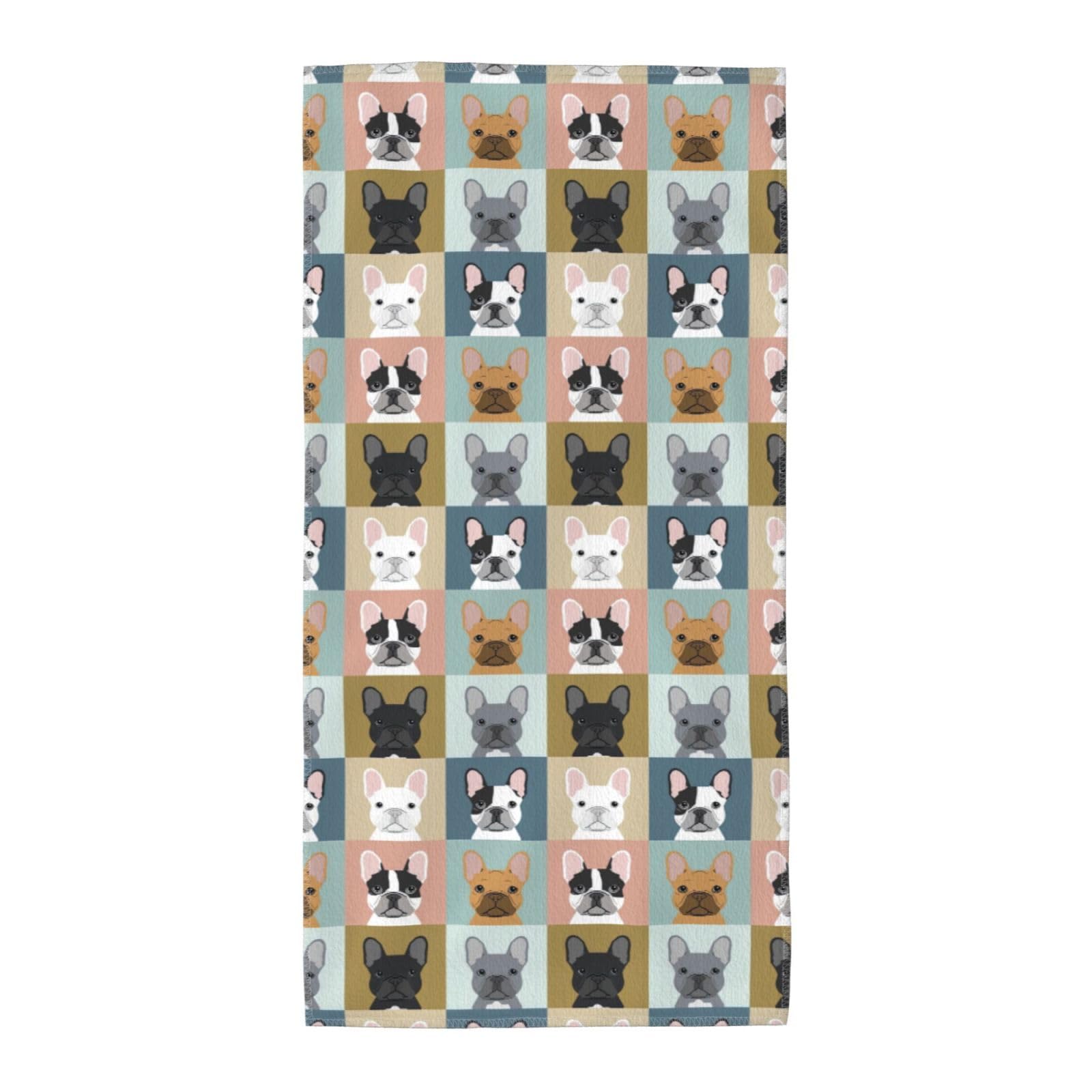 WYCZHY French Bulldog Printed Quick Dry Beach Towel For Camping Travel Vacation