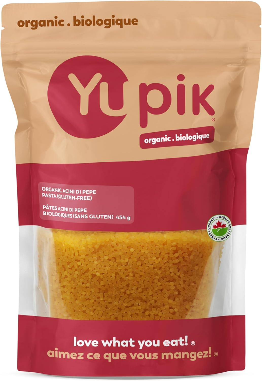 Yupik Organic Acini di Pepe Pasta 454g, Gluten-Free, Egg-Free, Non-GMO, USDA Certified, Small Round Pastina Made with Organic Corn & Rice Flour, Authentic Italian Taste