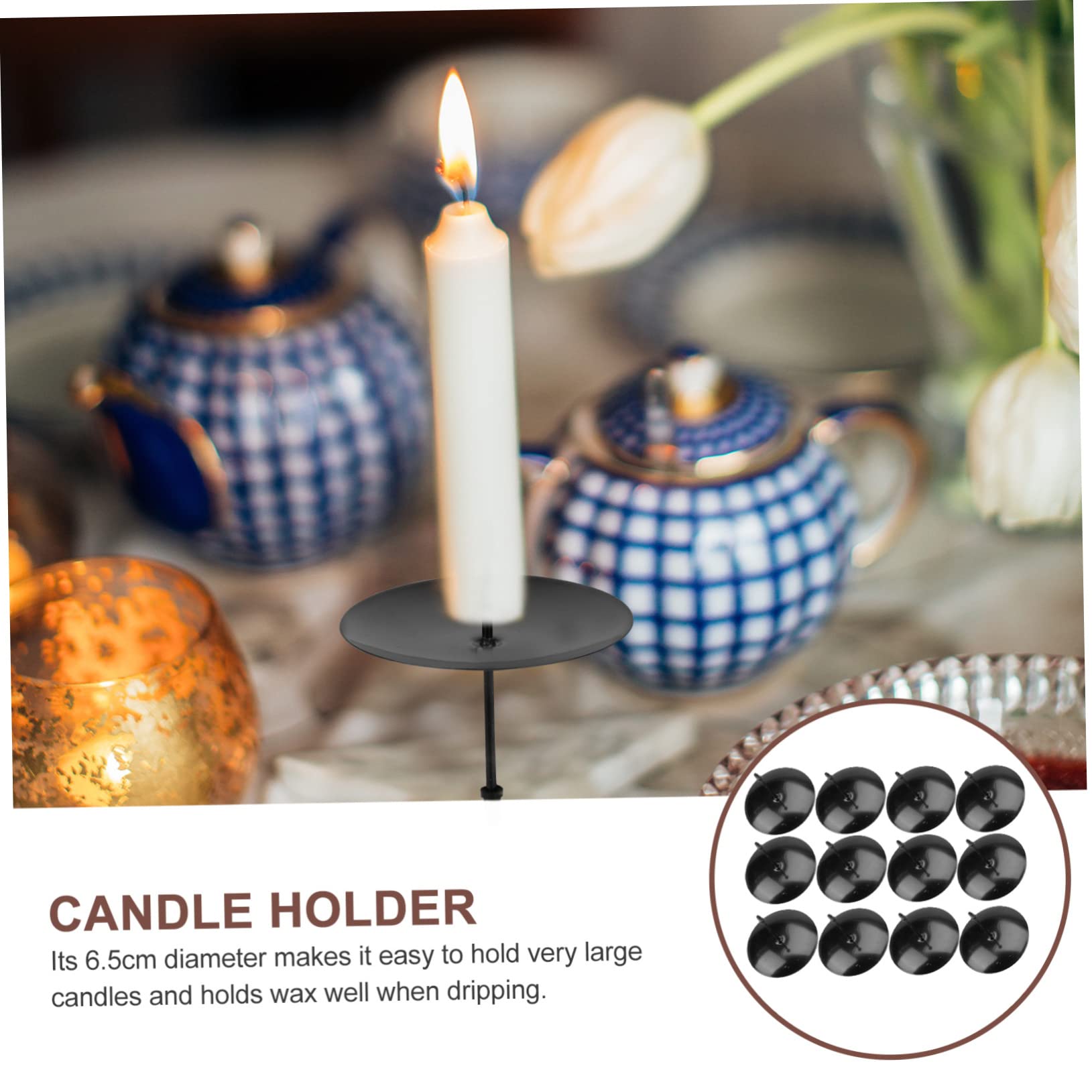 SOLUSTRE 1set Wreath Candle Holders Candle Fixators for Christmas and Holiday Decorations for Wreaths and Festive Celebrations 12pcs