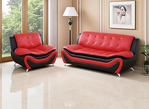 Miniatura 43 de Sofás de cuero para sala de estar, juego de sofás para sala de estar, sofá para dormitorio, apartamento, juegos de muebles para sala de estar (cuero