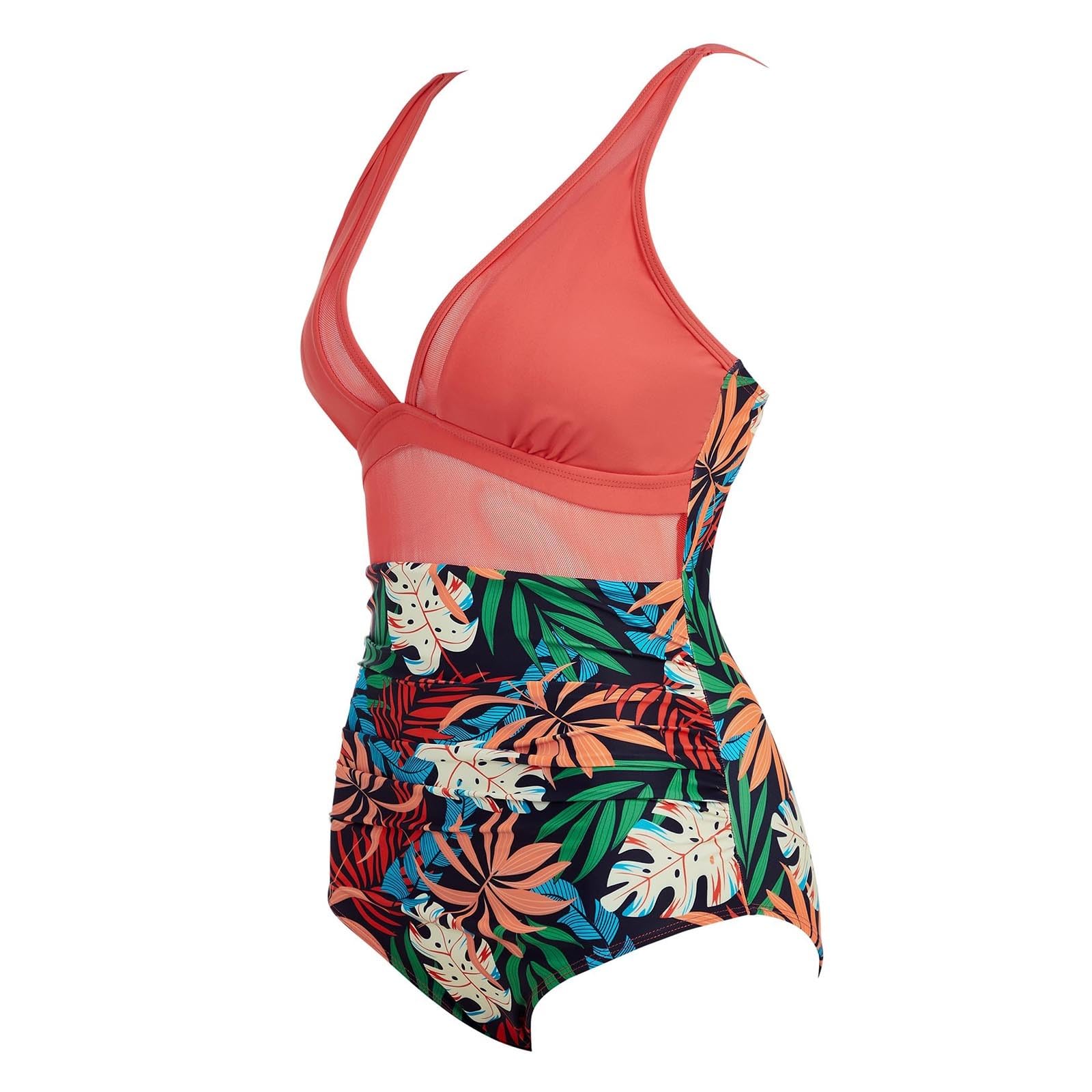 WWricotta Costume da Bagno Donna, Sexy da con Controllo in Rete, Push Up A Vita Alta, Stile Vintage retrò