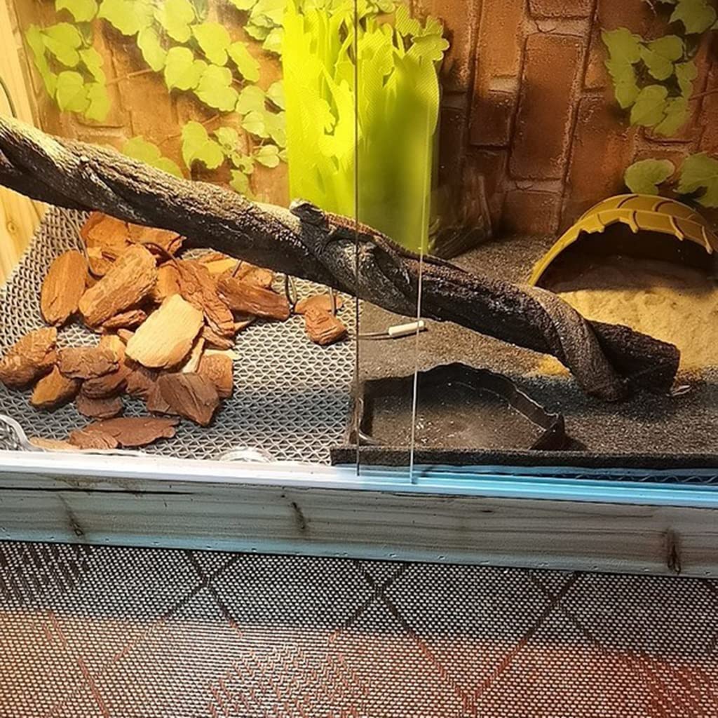 Terrarium dla gadów, drewniane siedlisko gadów, klatka dla płazów Jaszczurka Żółw Wąż Kryjówka Szklane pudełko, Pudło lęgowe Zbiornik do terrarium (brązowy 60x40x40cm)