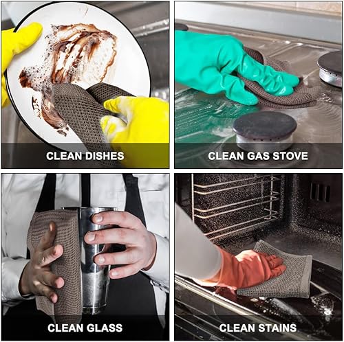 Miniatura 5 de Nialnant Toalla de cocina 100% algodón con tejido de gofre, paños de cocina para lavar platos, suaves y absorbentes, de secado rápido, trapos de