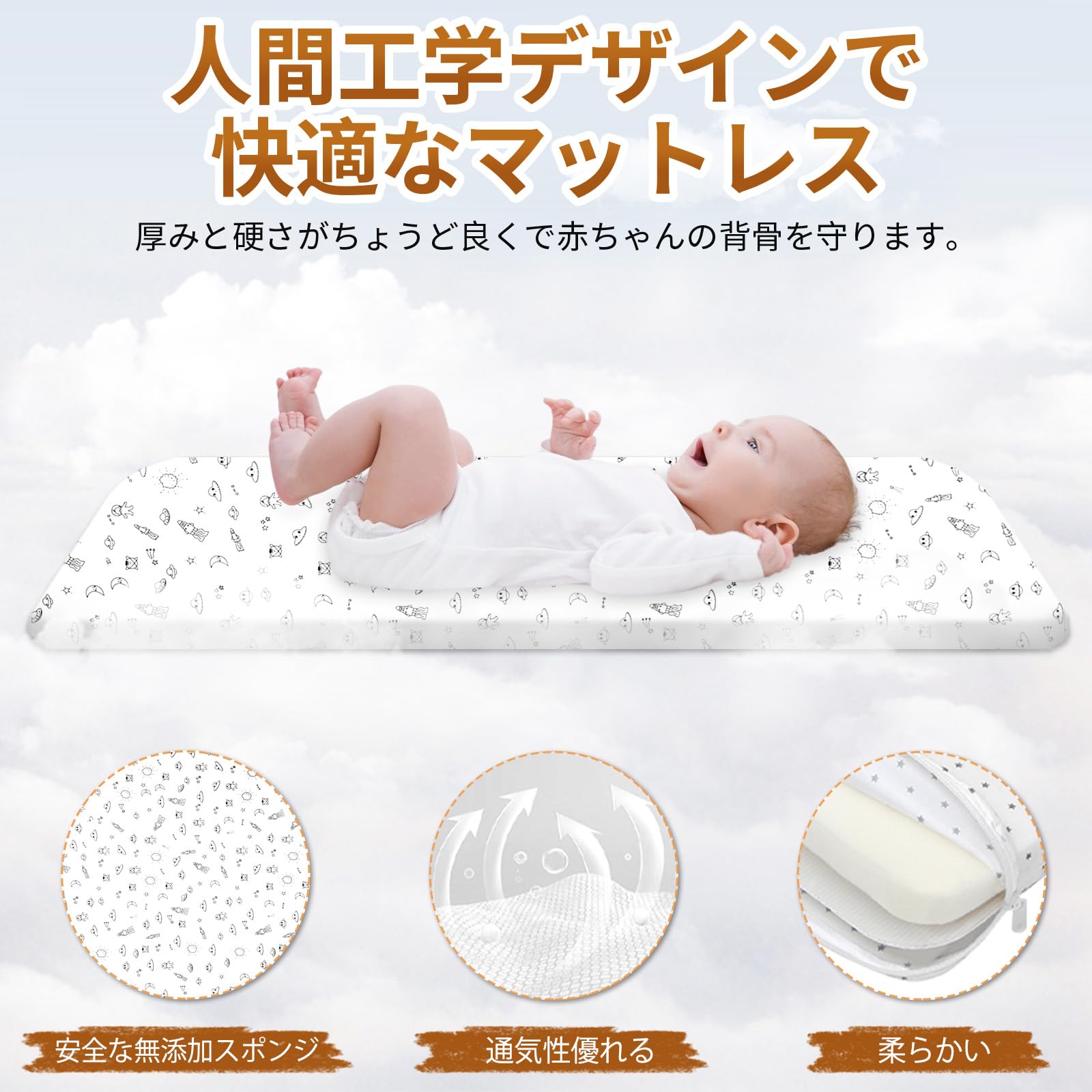 Amazon.co.jp: 【多機能新仕様】ベビーベッド 添い寝ベッド 折畳み 高