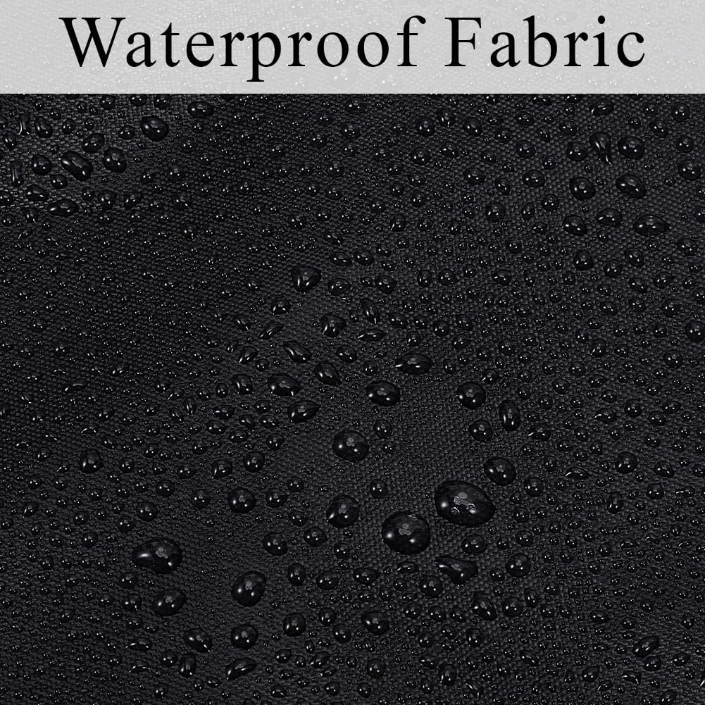 CREATCABIN Pedestal Fan Cover Standing Fan Covers Black Oxford Cloth Waterproof Dustproof Electric Stand up Floor Round Protector with Zip Tie for Indoor Outdoor Room Household 66.9 x 31.5 Inch