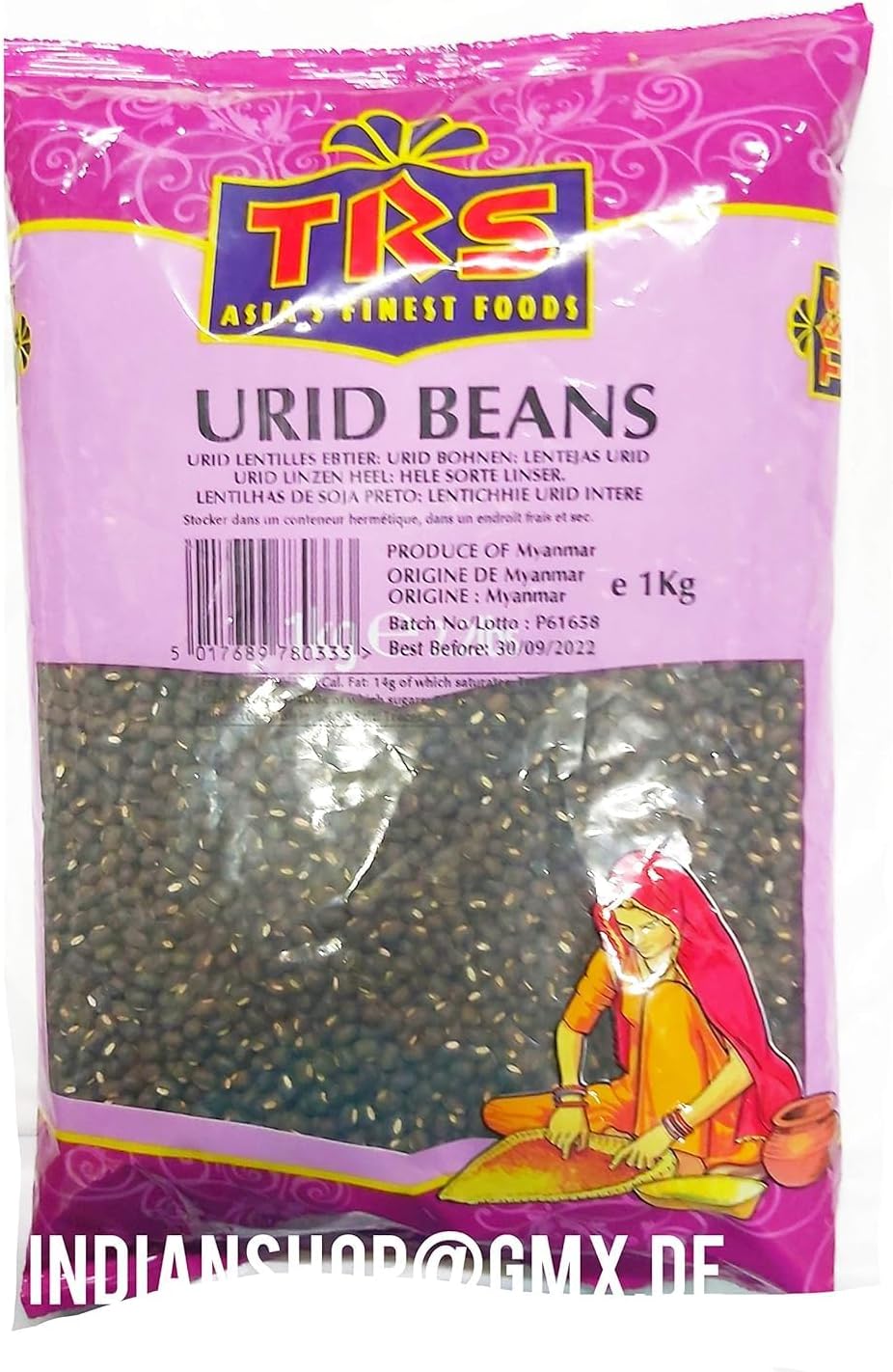 TRS Urid Whole Dal 1kg
