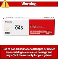 Vista 4 de Canon Genuine 045 Yellow Toner Cartridge Compatible with LBP612Cdw, MF632Cdw, MF634Cdw