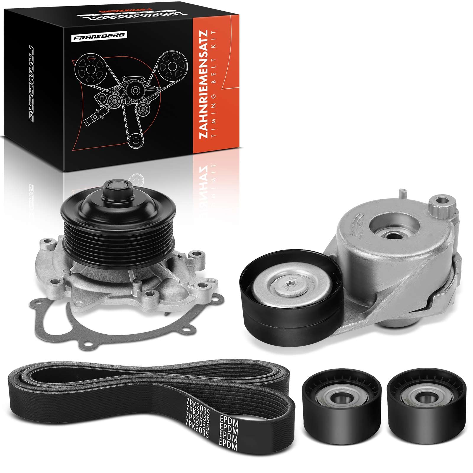 Frankberg Timing Belt Tensioner Pulley Tensioning Device Belt Tensioner V-Ribbed Belt Drive Deflection Guide Pulley Replace# KP17PK2035-2
