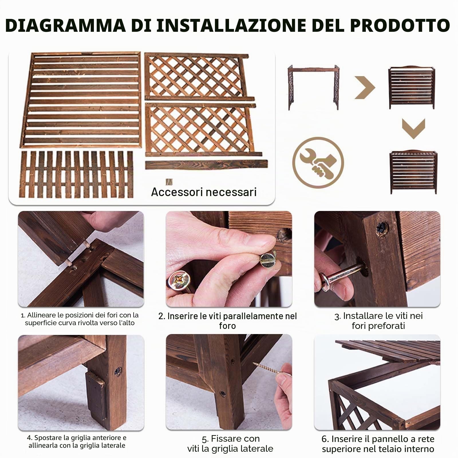Copri Condizionatore Da Esterno Legno Copertura Condizionatore Esterno Copri Motore Condizionatore Per Esterno Balcone Copertura Motore Condizionatore Esterno Proteggere Dal Sole E Dalla Pioggia(86x35