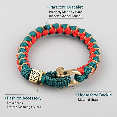 Miniatura 4 de Pulsera de cuerda de paracaídas para hombres y mujeres, pulsera de amistad tejida a mano, hermosa y cómoda, la pulsera de supervivencia es el mejor