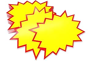 80 Pieces Star Burst Signs For Retail