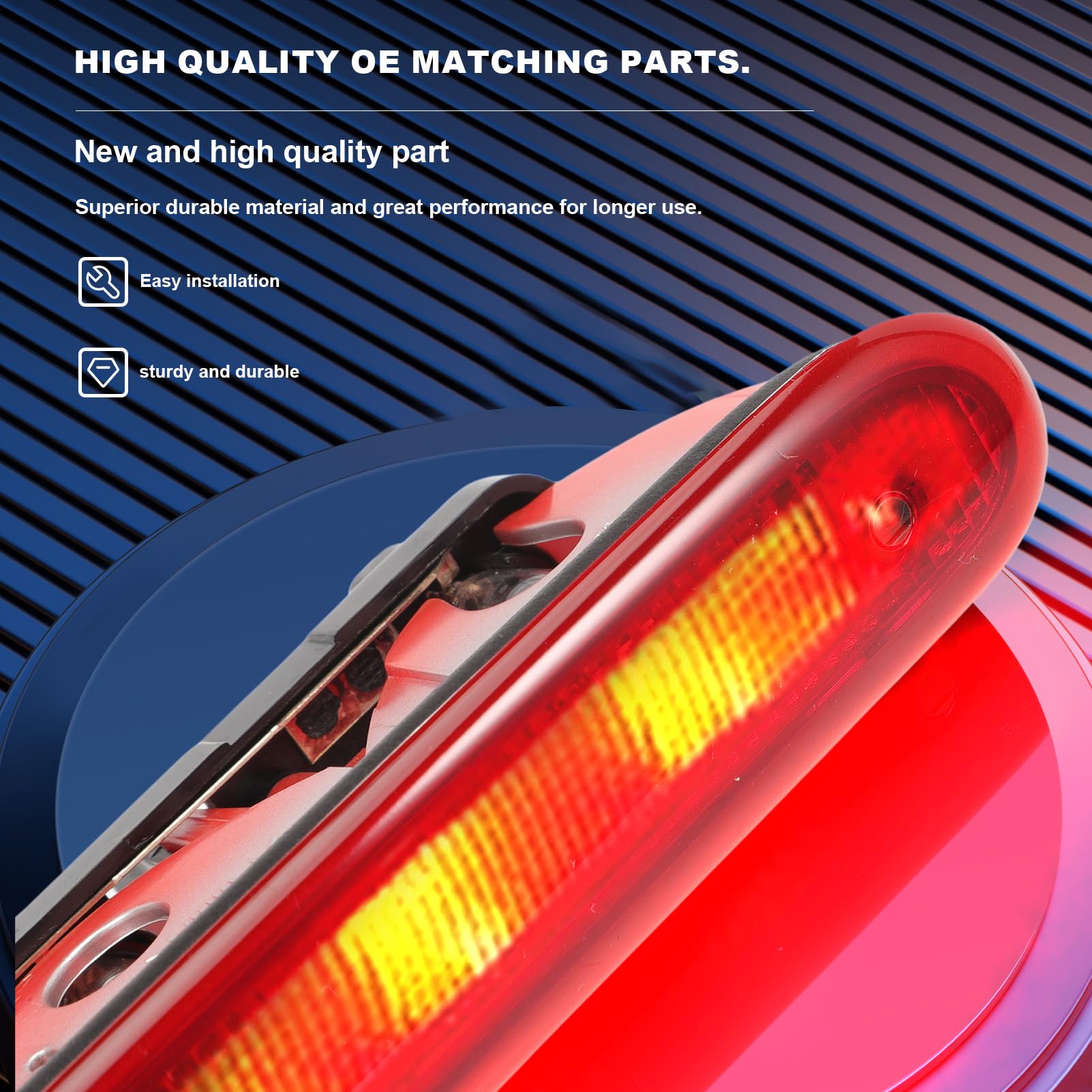 3. Luce freno terza luce freno adatta per Peugeot 206 207 208 adatto per Citroen C2 C3 posteriore High Tail Third aggiuntivo 6350K5 9801929780