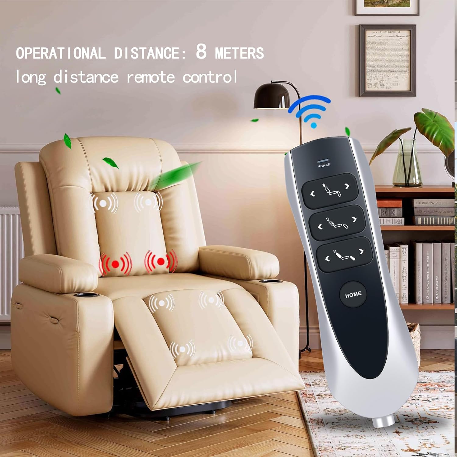 Recliner Remote Hand Control Handset for Uetmulik, 7 Button 7 Pin Prong Remote Replacement for Okin JLDK.38.04.15 Power Recliner Lift Chair, with USB