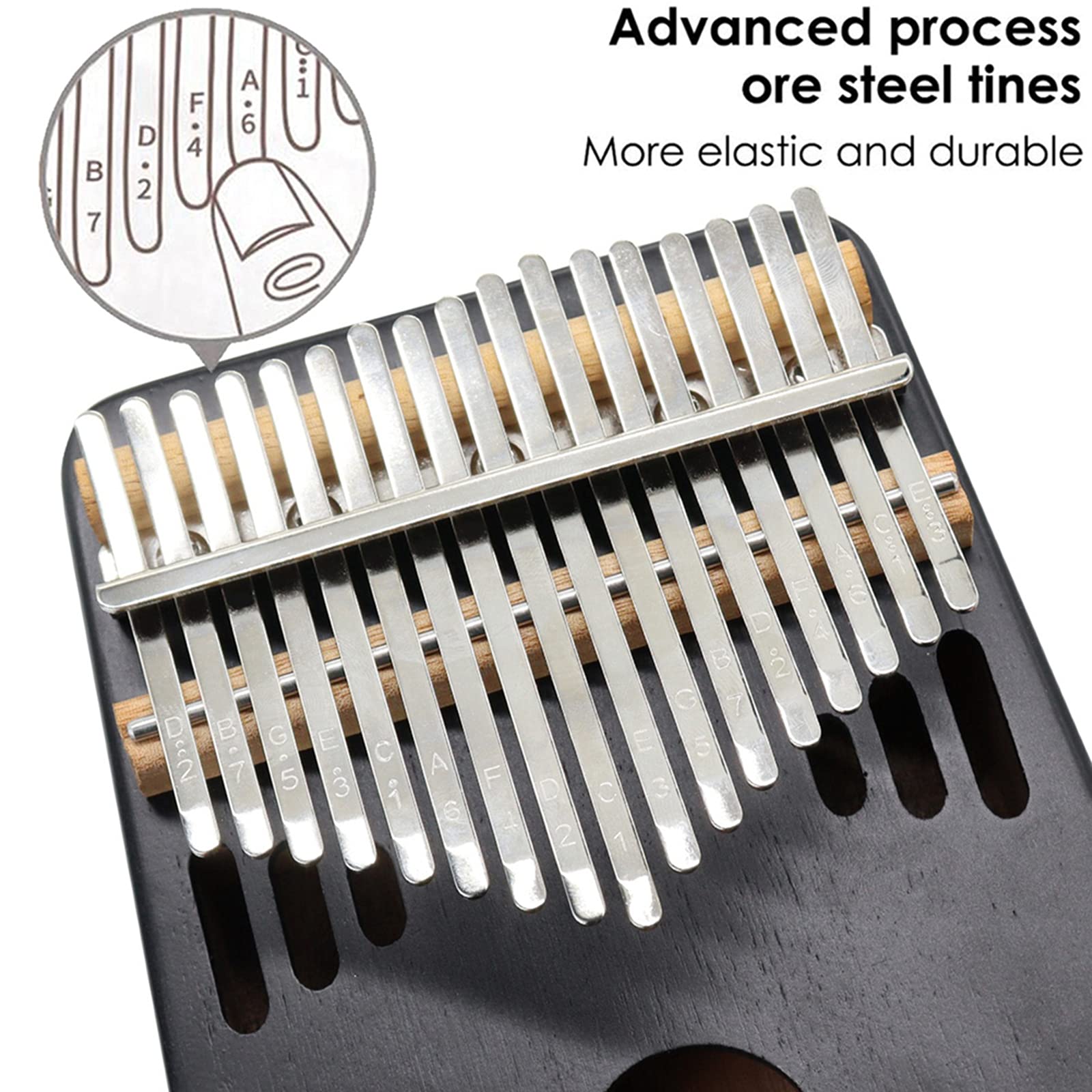 Kalimba 17 Touches, Portable Professionnel de Haute Qualité Doigt Pouce Piano pour Musical Cadeau pour Les Amateurs de Musique Enfant/Les Débutants