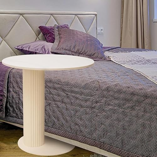 Miniatura 6 de Mesa auxiliar con parte superior de mármol, mesa auxiliar de metal de colum romano, mesa auxiliar moderna para sofá, mesa auxiliar redonda de café