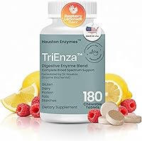 Vista 1 de Houston Enzymes TriEnza - Suplemento enzimático digestivo para gluten, caseína, soja, proteínas, carbohidratos, grasas y polifenoles, enzimas