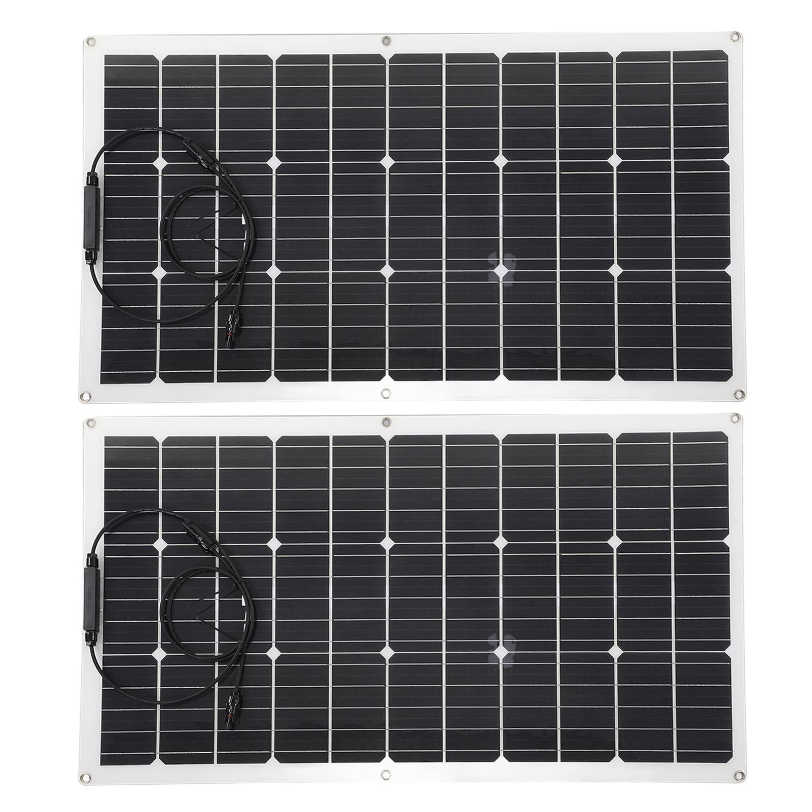 FTVOGUE Panel Solar Flexible Monocristalino 180W 12V Componentes del Fotovoltaico para Autocaravanas Barcos RV Uso Diseño Delgado Excelente Compatibilidad para Sistemas de 12V y 24V