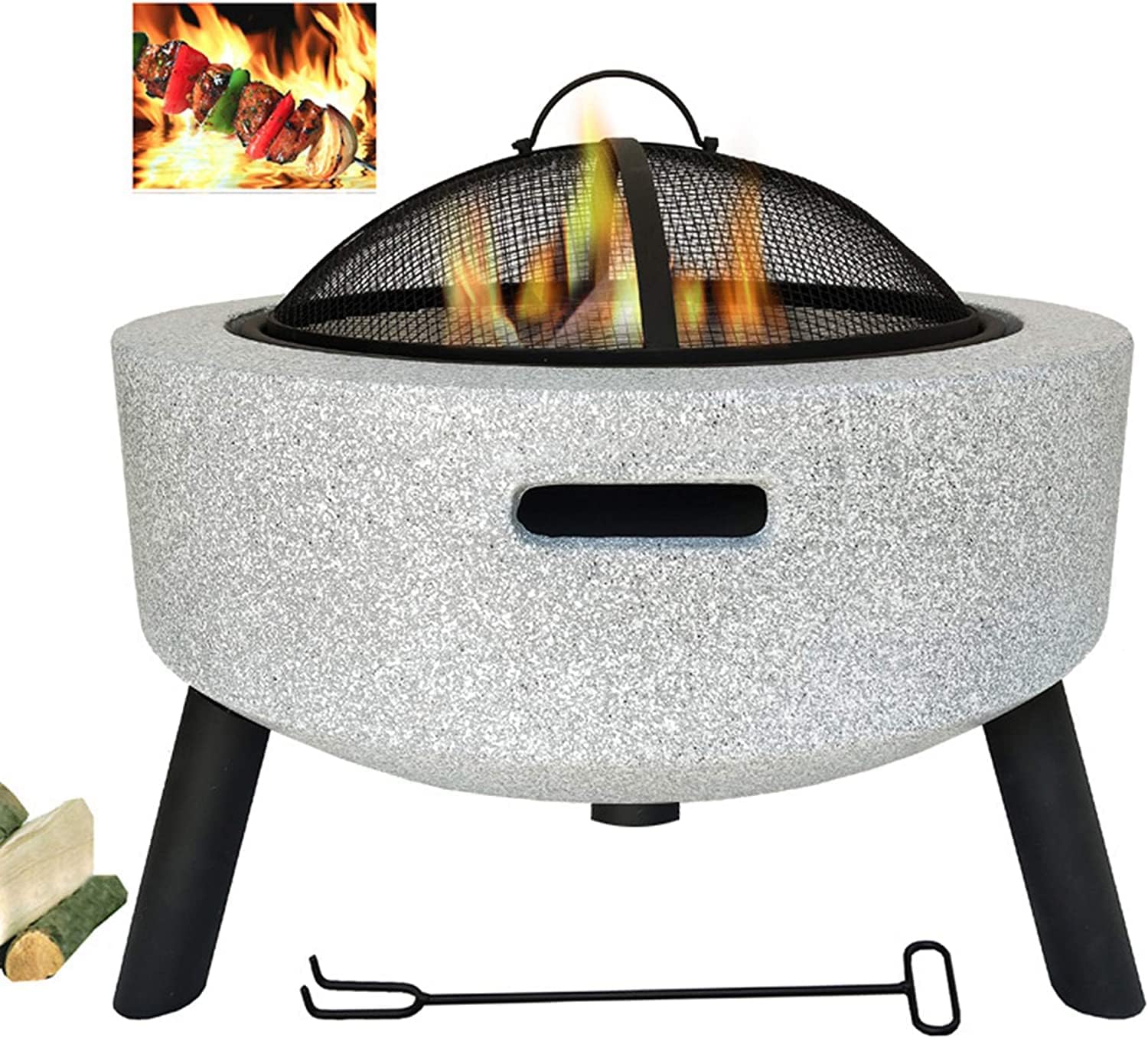 Buy XUESHA Safety Certification BBQ Grills & Fire Pit, Wood Burning Barbecues, Table Charcoal