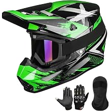 Adult Dirt Bike Helmets Motocross ATV Off Road UTV Four Wheeler MX Electric Dirtbike Helmet with Goggles Gloves Mask DOT Model MT766