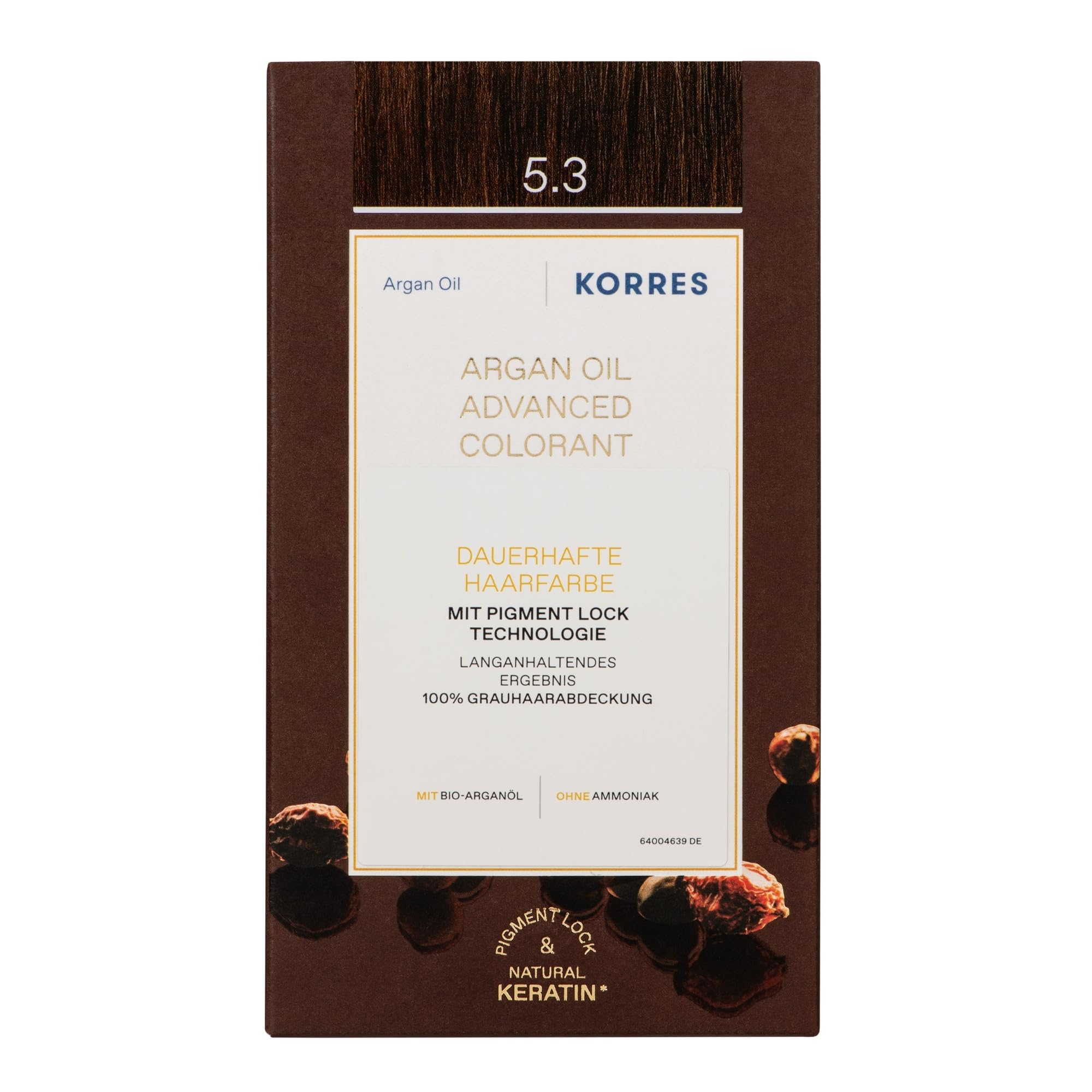 Korres Argan Oil Permanent-Haarfarbe Mit Arganöl Farbton 5.3 Golden / Honey Light Brown 50 Ml product image