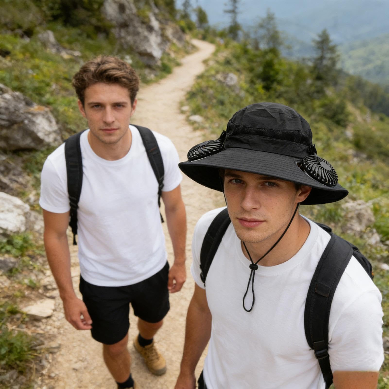 Cappello da sole da uomo con ventilatore e protezione UV - Copricapo estivo per la protezione solare - Uomo Papà Pesca Campeggio Escursionismo Giardinaggio Viaggi Quotidiani